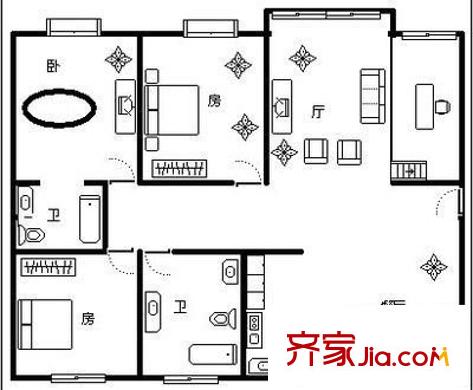 蘇房佳園 3室 戶型圖