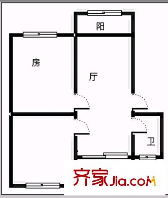 東城家園戶型圖2居戶型圖 2室