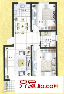 彩云居戶型圖2期多層戶型 2室2廳1衛(wèi)1廚