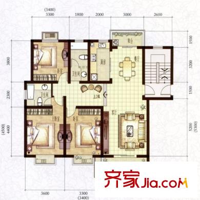 鳳凰曦城 3室 戶型圖