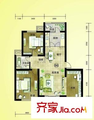 溢景園 3室 戶型圖