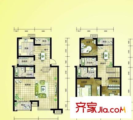 溢景園 4室 戶型圖