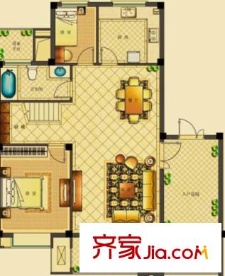 杰盛西苑戶(hù)型圖P21 2室2廳1衛(wèi)1廚