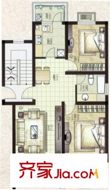 溢景園 2室 戶型圖