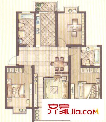 南園小區(qū)戶型圖戶型G 