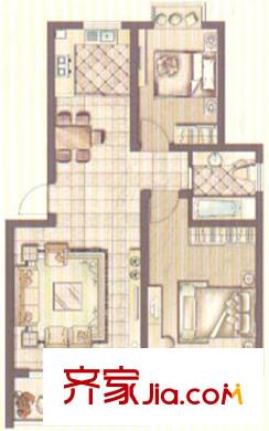 南園小區(qū)戶型圖戶型A 