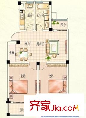 森園小區(qū) 2室 戶型圖