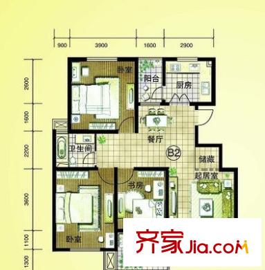 陽(yáng)光新城 3室 戶(hù)型圖