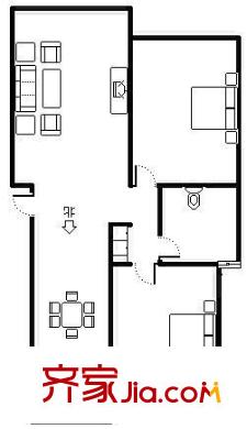 溢景園 2室 戶型圖