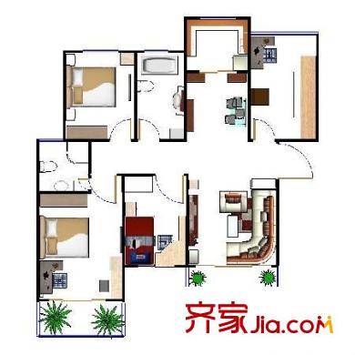 鳳凰園 4室 戶(hù)型圖