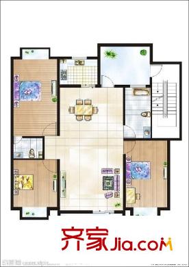 鵬欣麗都 3室 戶型圖