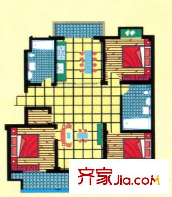 蓮花三區(qū)戶型圖戶型B1 
