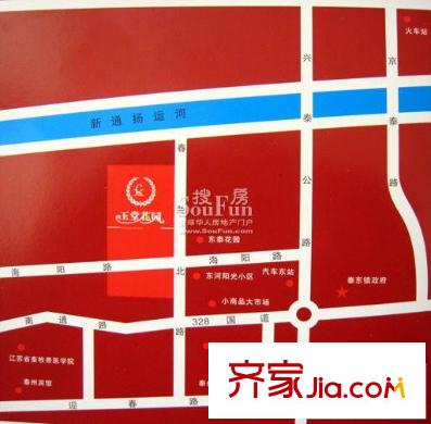 玉堂花園交通圖泰州  