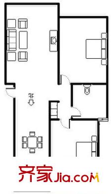 玉堂花園 2室 戶型圖