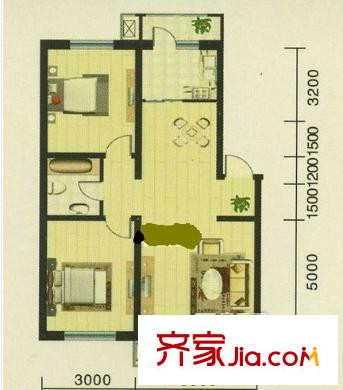 濟(jì)川華庭戶型圖2居戶型圖 2室