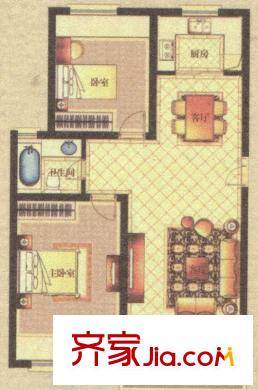 南園小區(qū)戶型圖諾曼兩房 