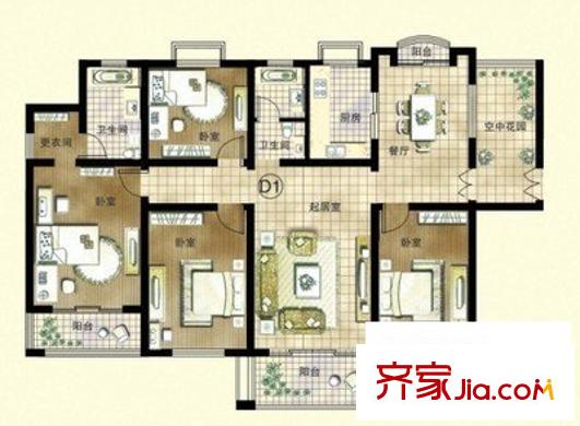 鵬欣麗都 4室 戶型圖