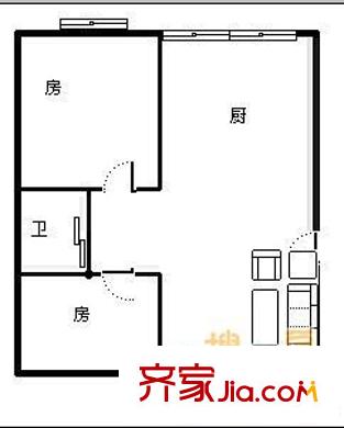 陽(yáng)光新城 2室 戶(hù)型圖