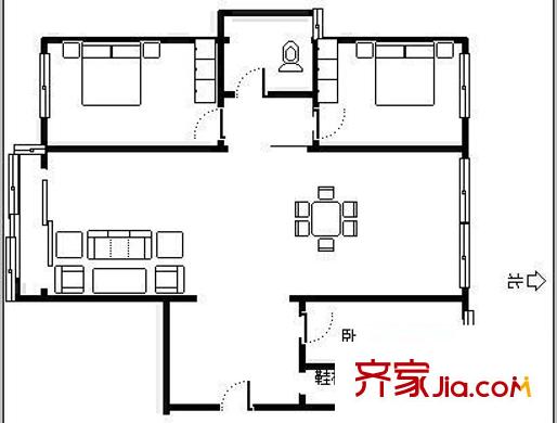 同悅?cè)輬@ 3室 戶型圖