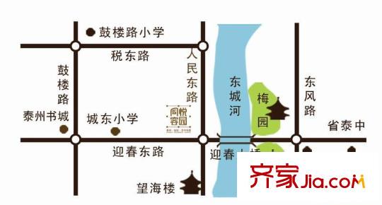 同悅?cè)輬@交通圖