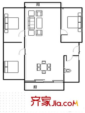 興業(yè)小區(qū) 3室 戶型圖