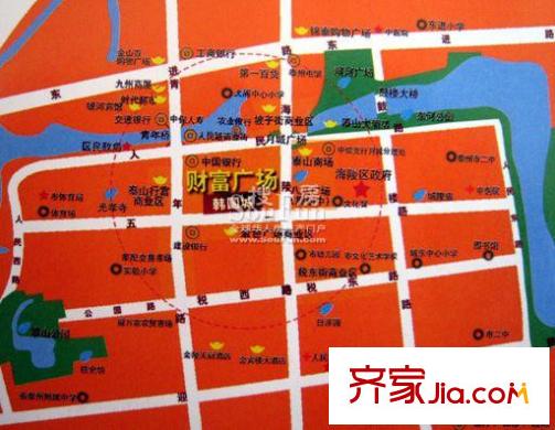財(cái)富廣場(chǎng)交通圖泰州  