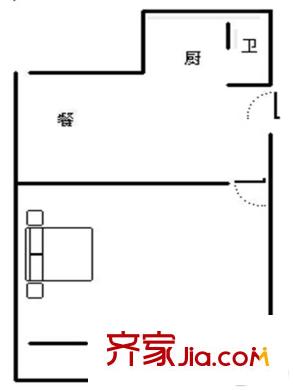 興業(yè)小區(qū) 1室 戶型圖