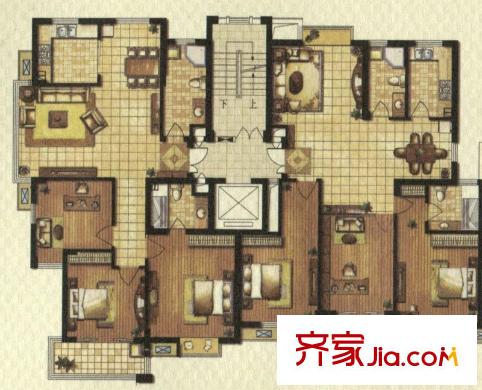 府西人家E戶型 3室2廳2衛(wèi)1廚