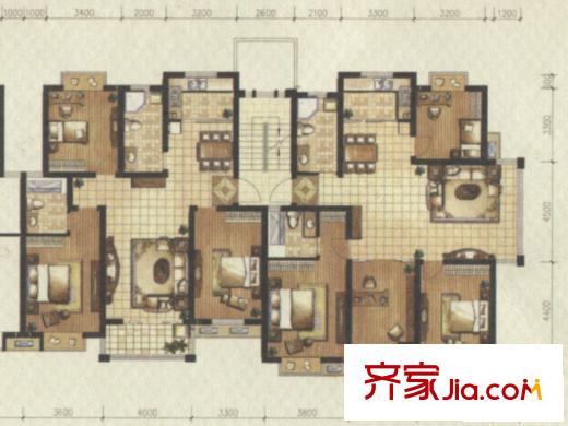 府西人家D戶型 3室2廳2衛(wèi)1廚