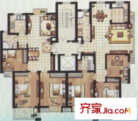 府西人家戶型I 3室2廳1衛(wèi)1廚