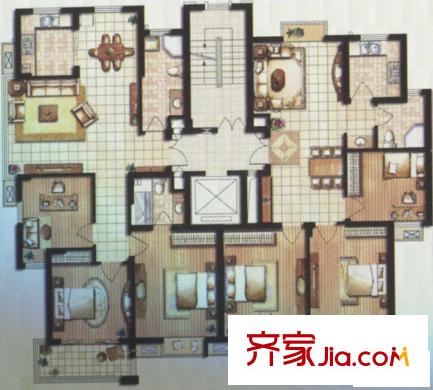 府西人家戶型G 3室2廳2衛(wèi)1廚