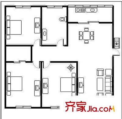 西湖翠苑戶型圖西湖翠園 3室 戶型圖 3室2廳2衛(wèi)1廚