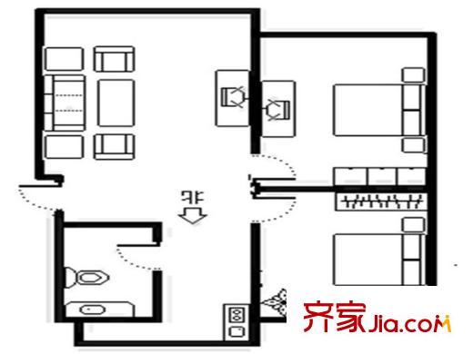 蓮花二區(qū) 0室 戶型圖