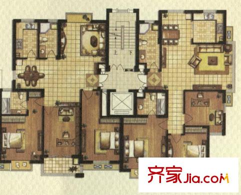 府西人家F戶型 3室2廳2衛(wèi)1廚