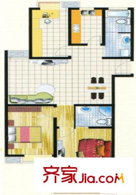 麗水金都L戶型 2室2廳1衛(wèi)1廚