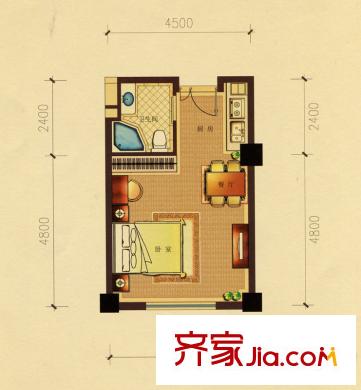 東方不夜城精裝貴族小公寓 1室1廳1衛(wèi)1廚