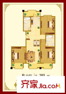 嬋娟?金銀大廈5800 3室2廳2衛(wèi)1廚
