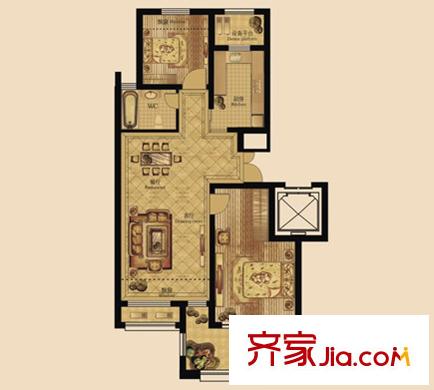 中遠依云灣戶型 3室2廳2衛(wèi)