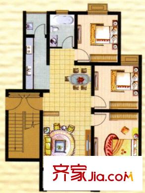 西堤陽(yáng)光C戶(hù)型 3室2廳1衛(wèi)1廚