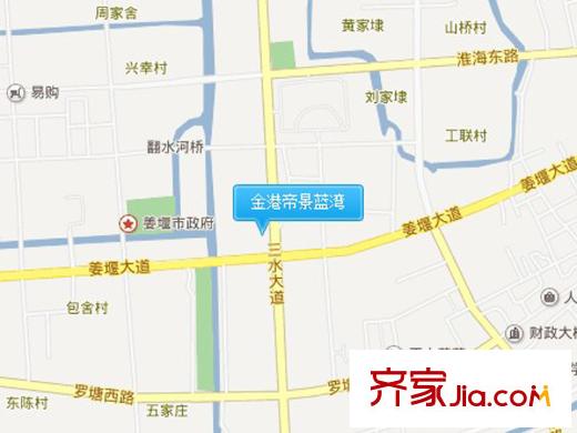 金港帝景藍(lán)灣交通坐標(biāo)圖