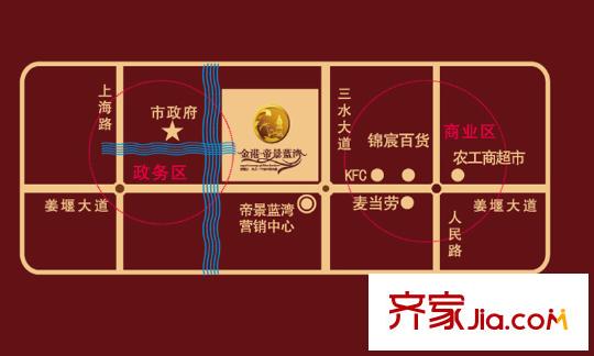 金港帝景藍(lán)灣小區(qū)區(qū)位圖