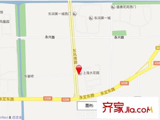 上海大花園區(qū)位圖