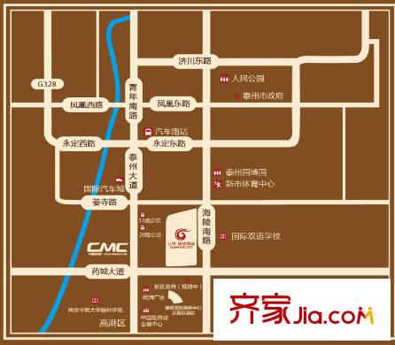 大華錦繡華城區(qū)位圖