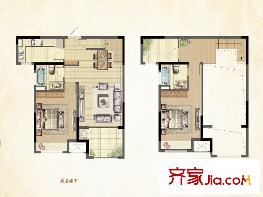 大華錦繡華城6# Q戶型   2室2廳2衛(wèi)