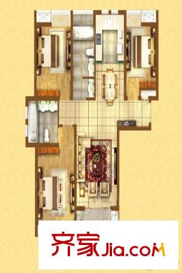 中鐵溪源G-05B 3室2廳1廚2衛(wèi) 117平方米 3室2廳2衛(wèi)1廚
