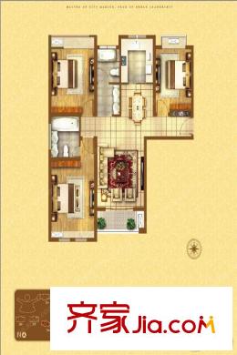 中鐵溪源G06  125平方米 3室2廳2衛(wèi)1廚