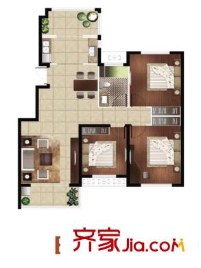 金通牡丹園8、9號樓B2多層約106平 3室2廳1衛(wèi)1廚