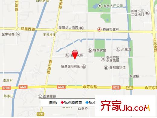 恒景國際花園交通坐標