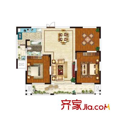 美好易居城戶型A-3 2室2廳1衛(wèi)1廚