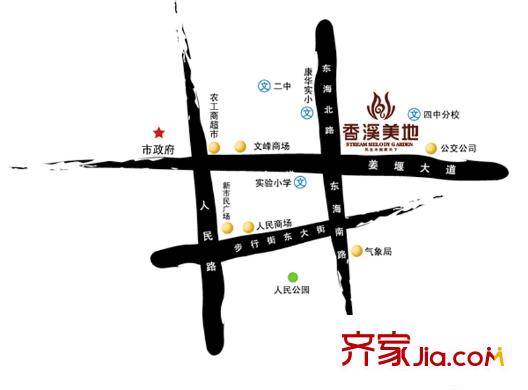 香溪美地區(qū)位圖